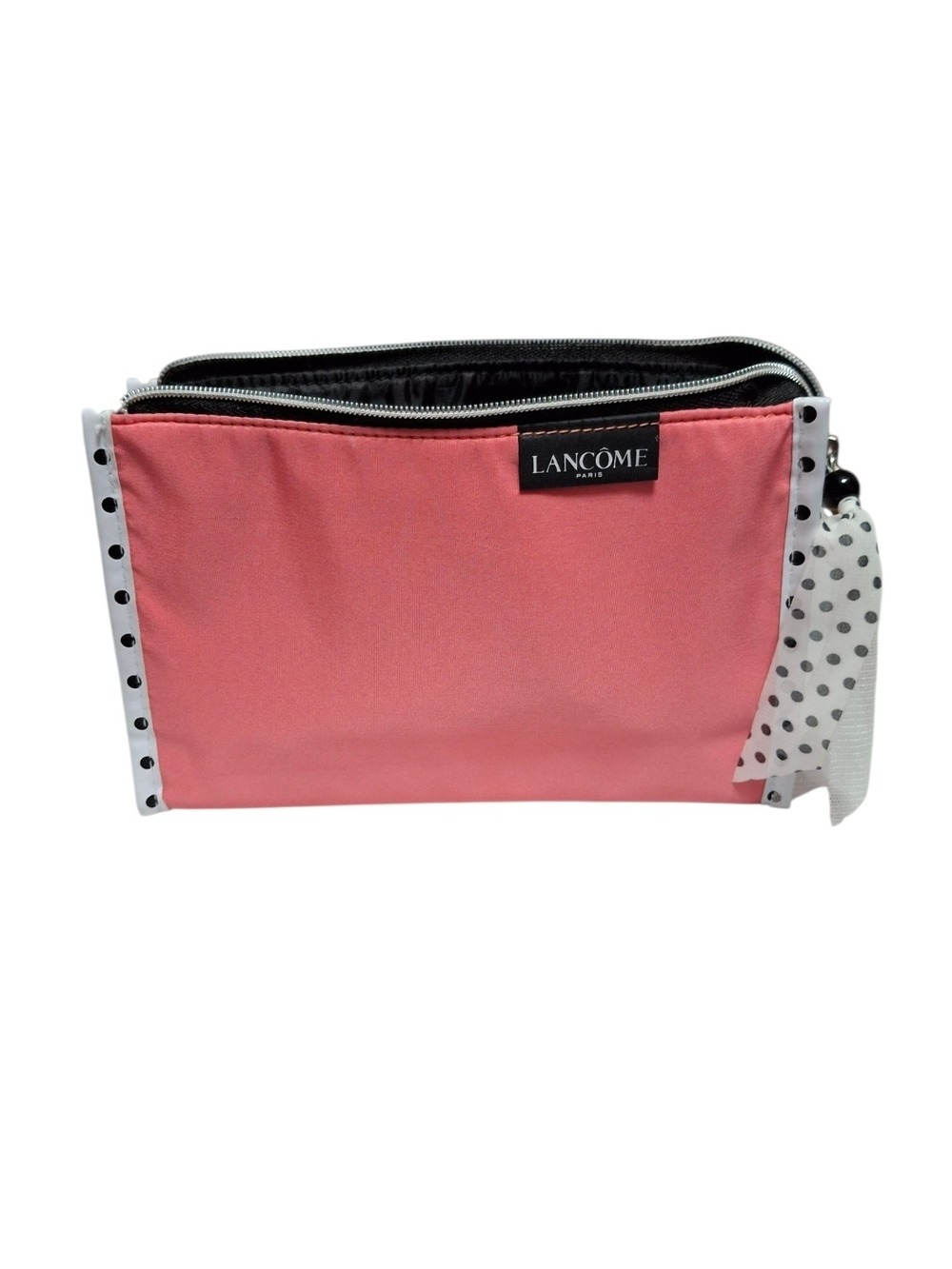 Lancome Pink Polka Dot Accent Cosmetic Pouch Nwot